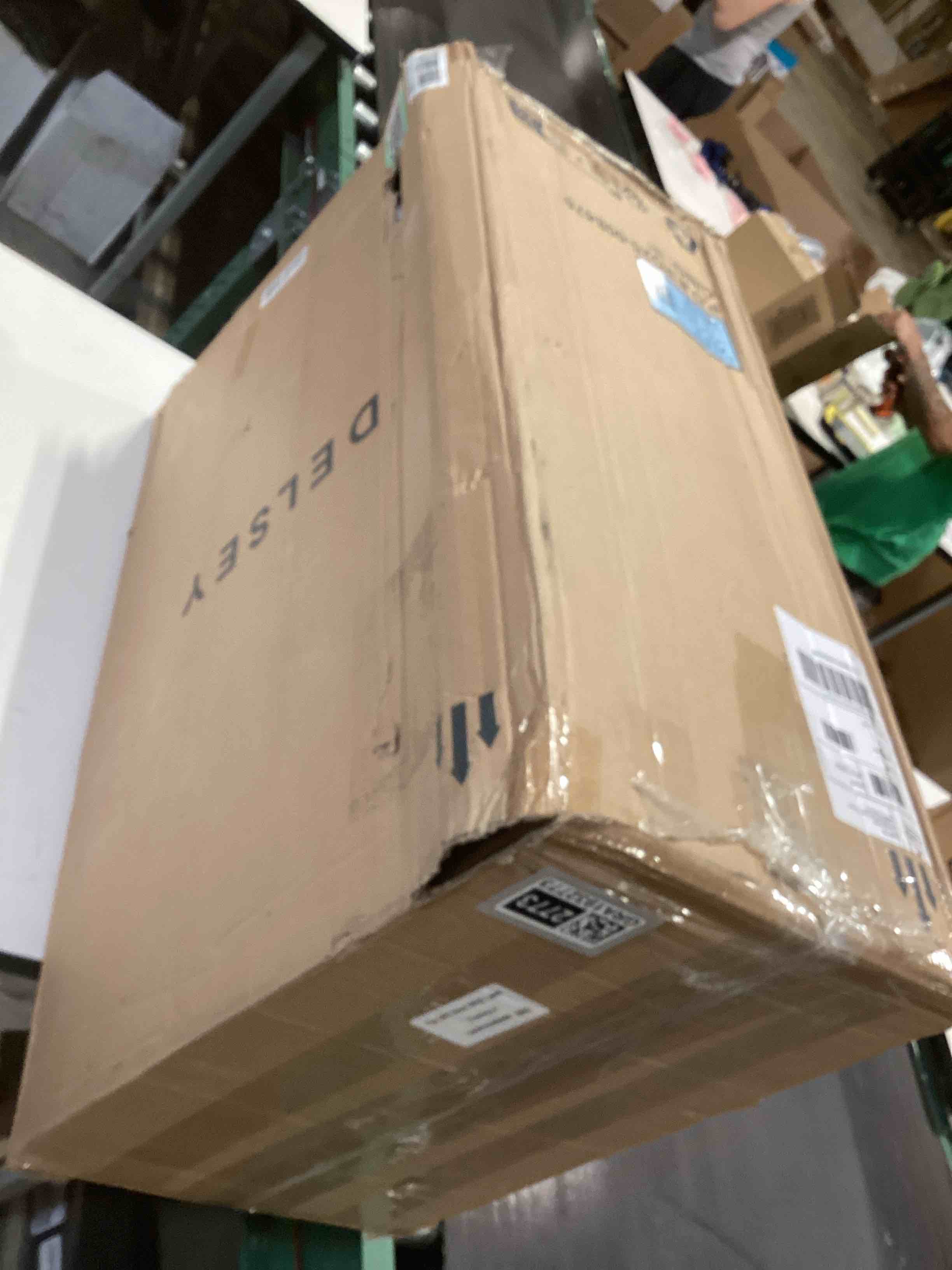 Condition photo showing Good Condition for DELSEY PARIS Chatelet Air 2.0 Hardside Luggage with Spinner Wheels, Angora, Checked-Large 28 Inch Angora Checked-Large 28 Inch