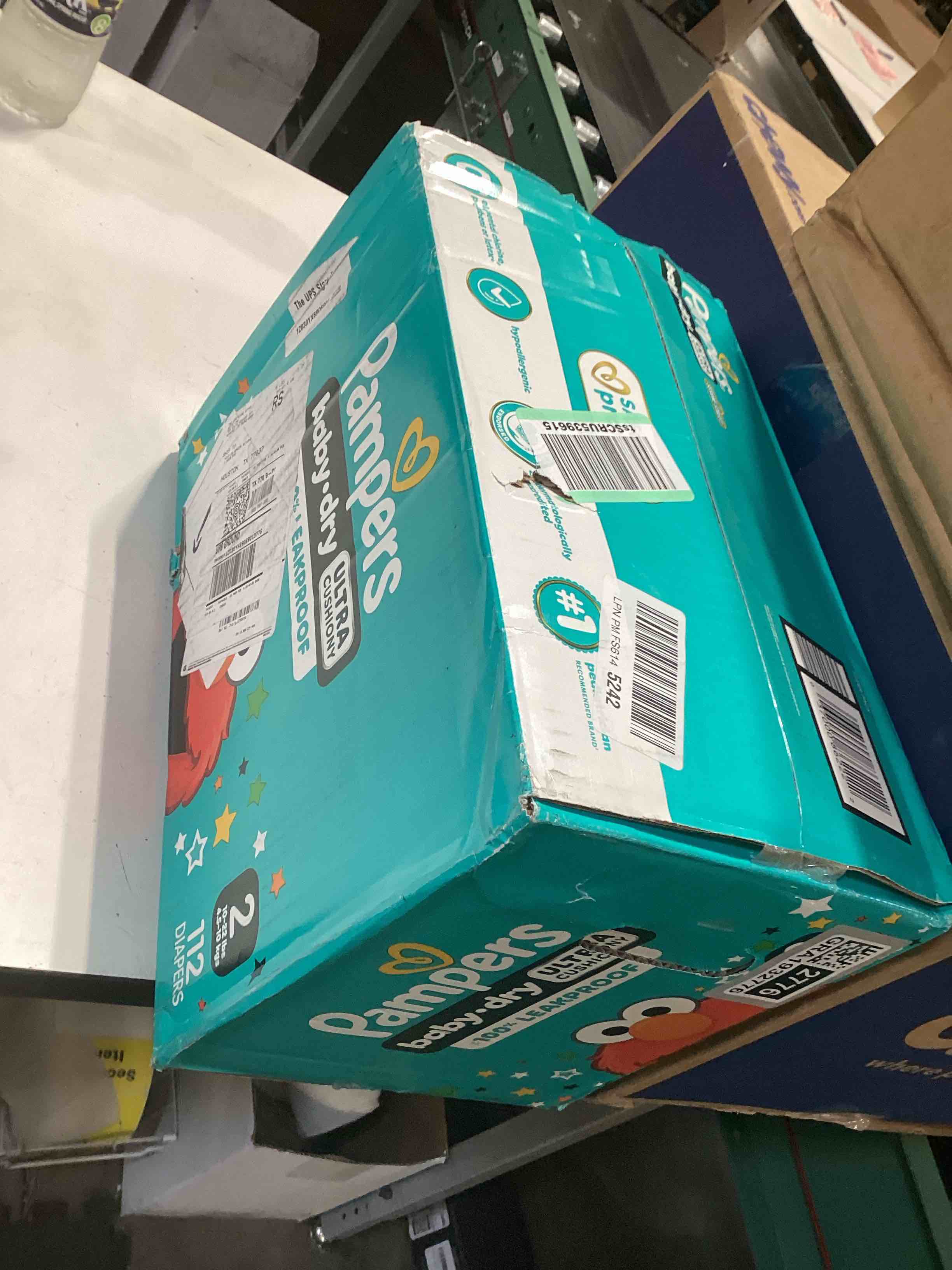 Condition photo showing Good Condition for Pampers Diapers - Baby Dry - Size 2, 112 Count, Absorbent Disposable Infant Diaper (Packaging May Vary) Size 2 112