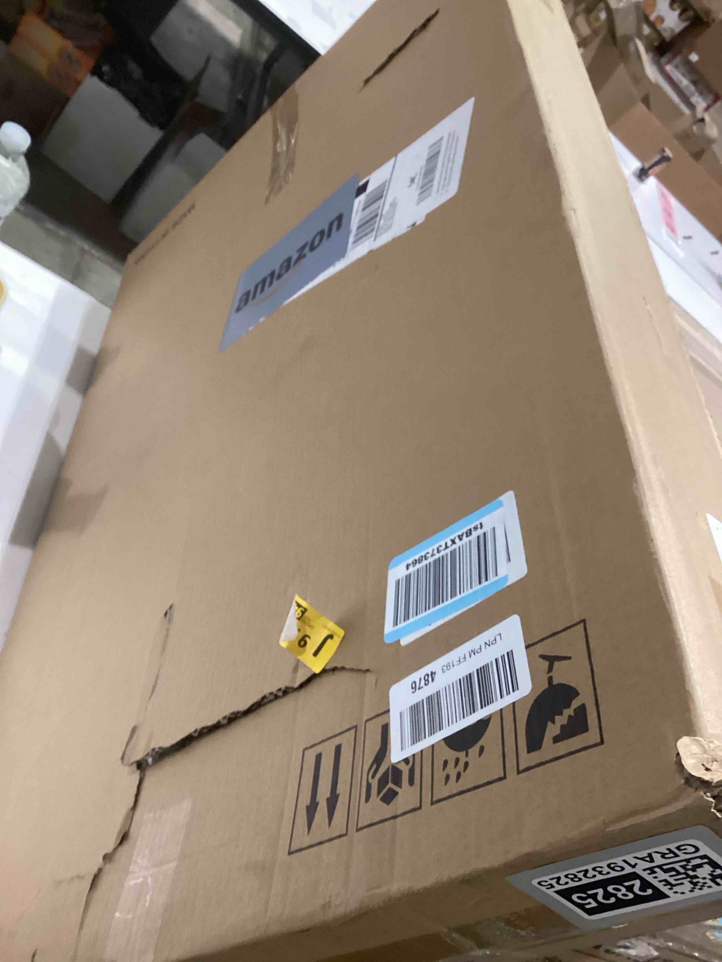 Condition photo showing As Is for Large Framed Canvas Wall Art - Natural Float Framed Rustic Green Flowers Leaves Pictures Paintings White Grey Artwork Decor for Bedroom Living Room Kitchen Home Office Decoration 72" X 36" Set of 3 24" X 36" X 3pieces Framed Green