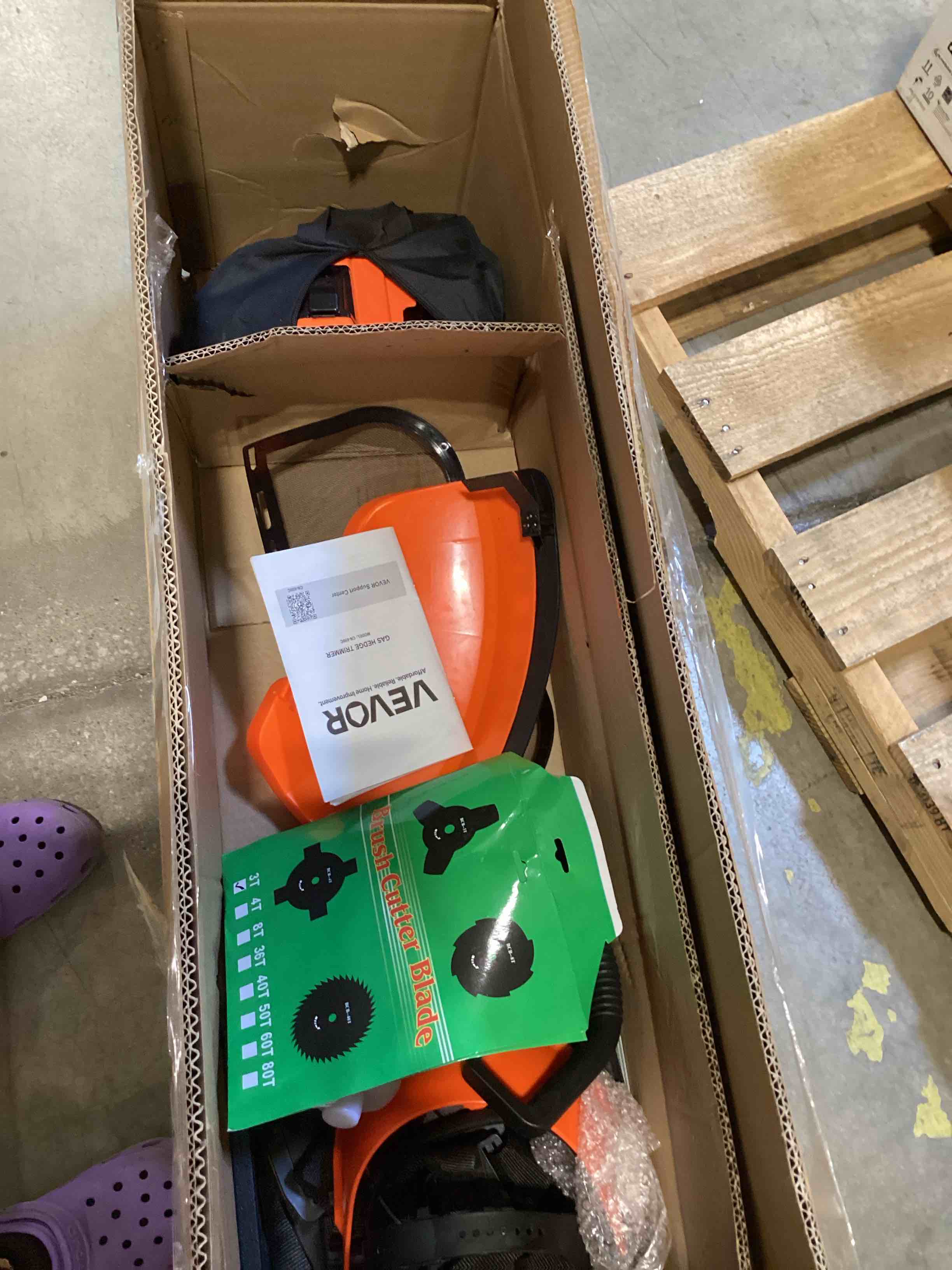 Condition photo showing As Is for 5-in-1 weed eater gas powered - 52cc 2-stroke handheld hedge trimming tools, weed wacker, string trimmer, brush cutter, edger, pole tree saw pruner with extension pole for home yard lawn care