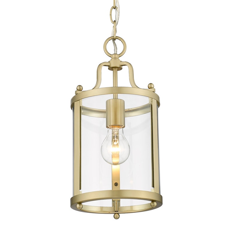Brushed Champagne Bronze Aarav 1 - Light Lantern Pendant
