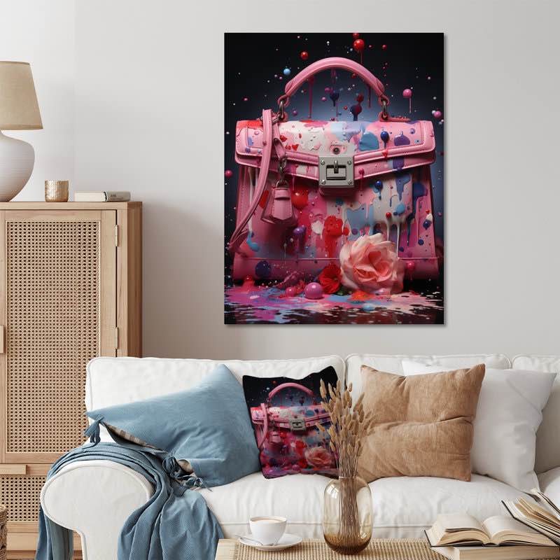 Fashion Pink Bag Popart " 12 X 20” 