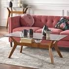 (Incomplete just glass)) Jermarius 4 Legs Coffee Table with Storage