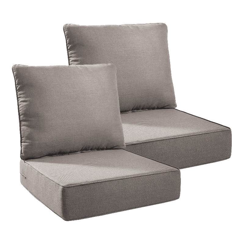 Outdoor 6'' Replacement Cushion Set Seat / Back Cushion (Set Of 2) Cushion Color: Cream