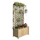 Arlmont & Co. 2 Pack Wooden Raised Garden Bed for Outdoor, Deep Large Planter Box with Diamond Lattice Trellis for Climbing Plants, Gardening, Vegetables(3× 2× 6FT)