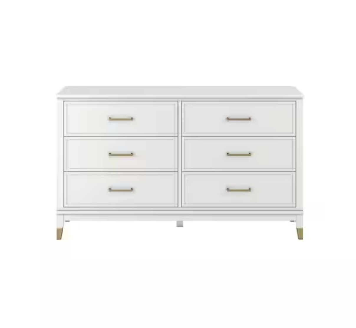(Incomplete! Only Box 2 of 2) CosmoLiving by Cosmopolitan Westerleigh 6-Drawer Dresser, White