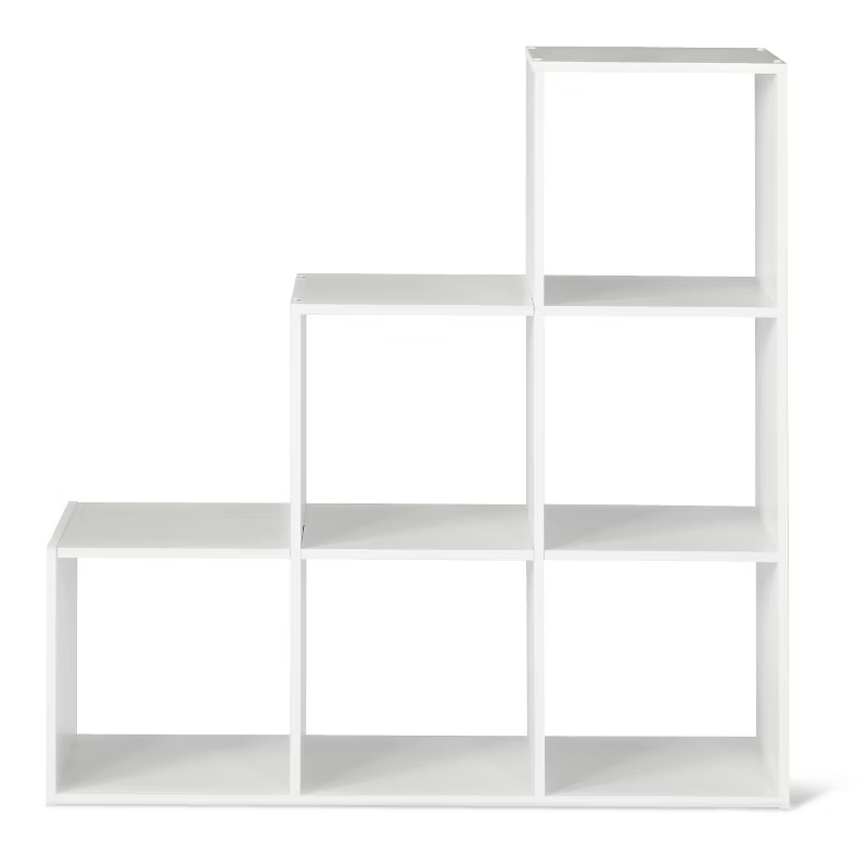 11" 321Cube Organizer Shelf White - Room Essentials™: 6-Cubby Bookcase, Particle Board, Paper Laminate Finish