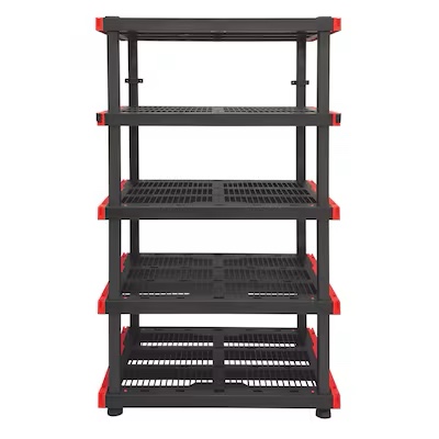 CRAFTSMAN 5 -Tier Heavy Duty Black Plastic Utility shelving unit ( 40.0-in W x 24.0-in D
