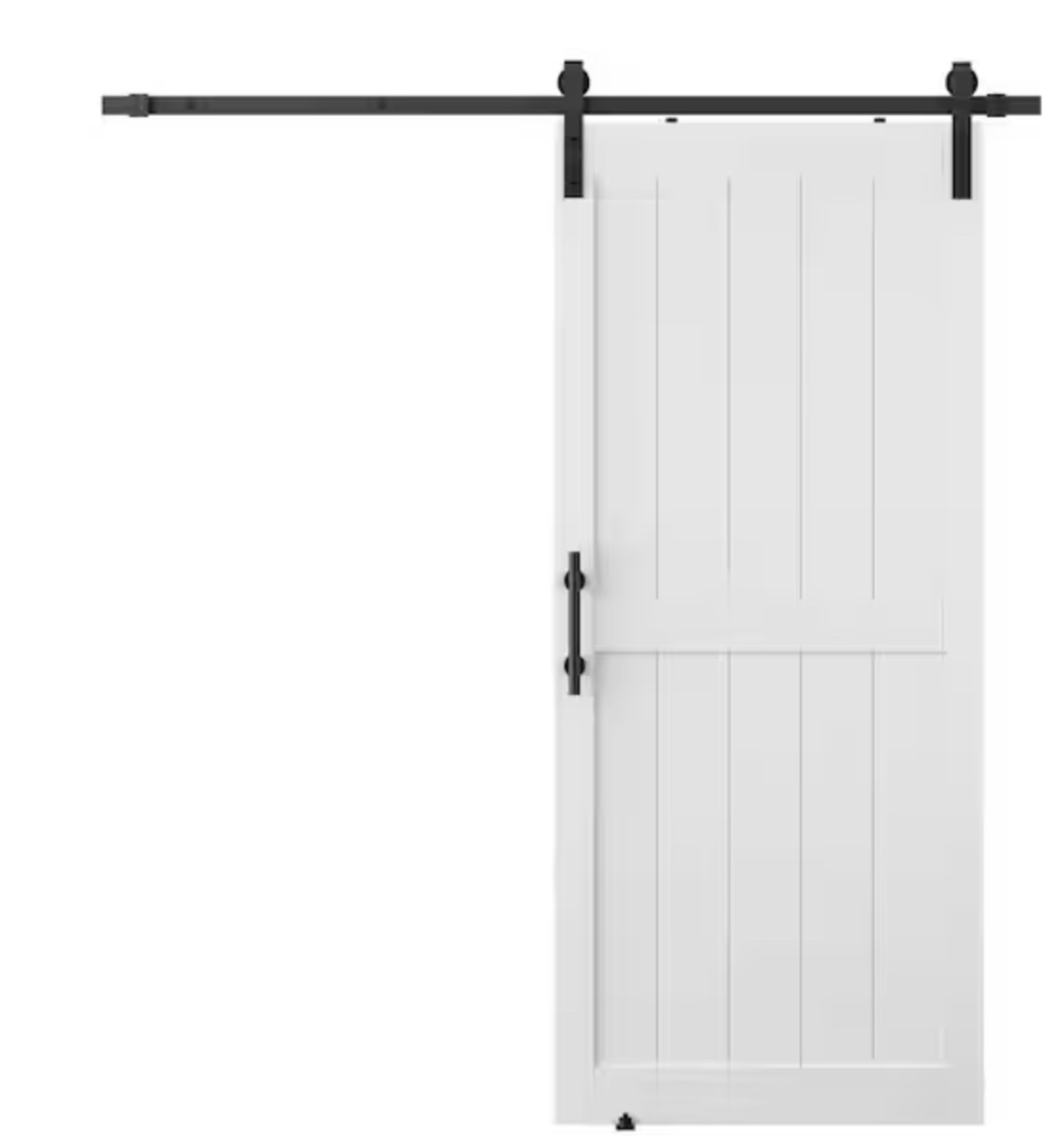 46” white Manufactured paneled wood barn door (similar to stock photo)