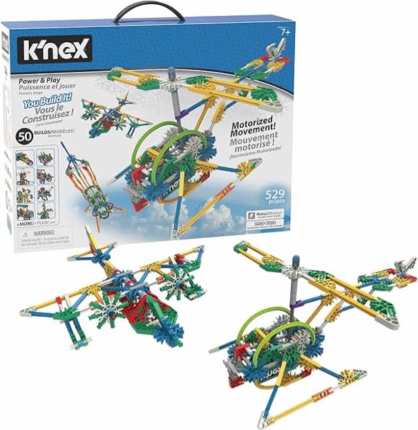 K’NEX Imagine: Power and Play Motorized Building Set – 529 Pieces, STEM Learning Creative Construction Model for Ages 7+, Interlocking Building Toy for Boys & Girls, Adults