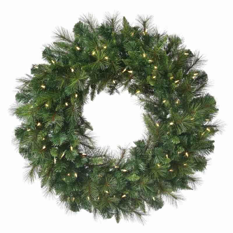 Surrey Deluxe Lighted Polyvinyl Chloride (PVC) Wreath