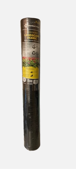 Member's Mark Contractor Grade Weed Barrier Landscape Fabric, Black 4'x225'