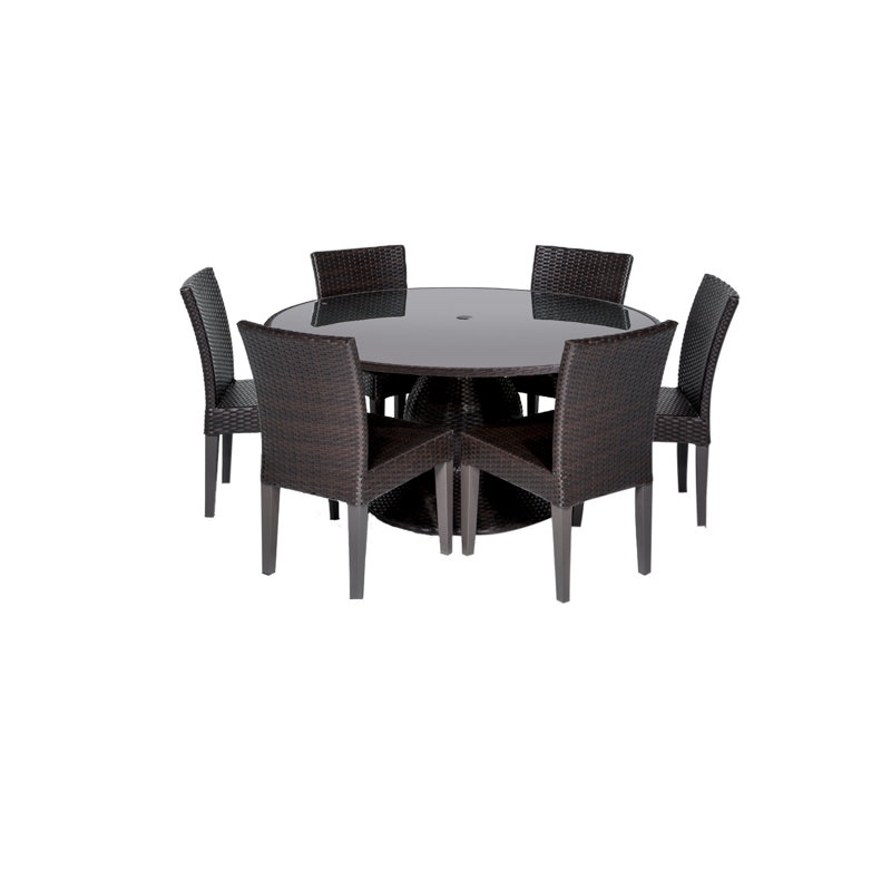 Quantrez 6 - Person Round Outdoor Dining Set ( incomplete set; 2 pieces chair only) 