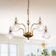 Modern Crystal Glass Shade 5-Light Chandelier