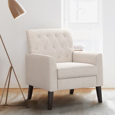 YX-001-02 LUE BONA Modern Linen Color Linen Accent Chair
