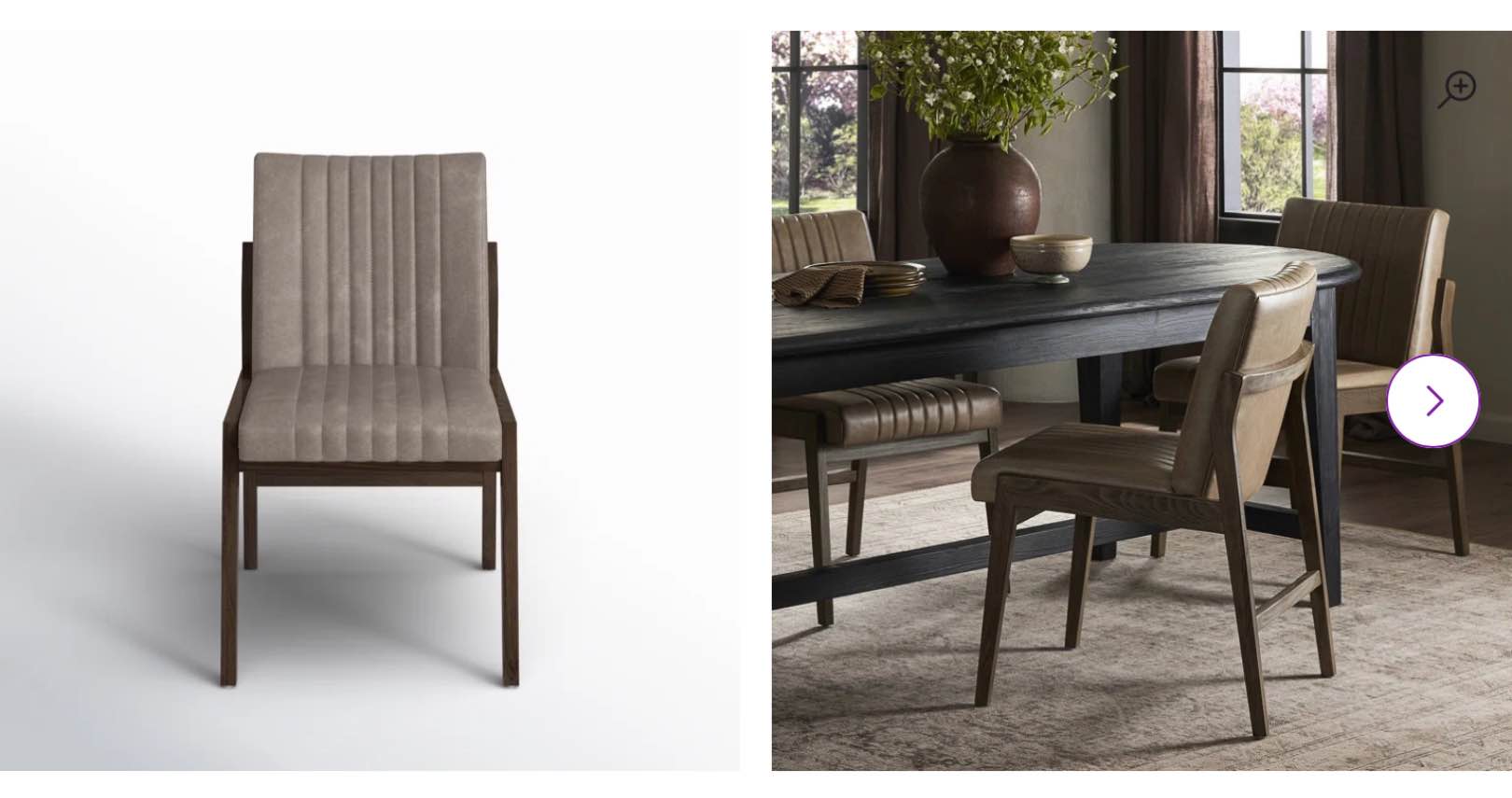 Stavros 19.5'' H Genuine Leather Upholstered Side Chair ( 2 pieces ) 