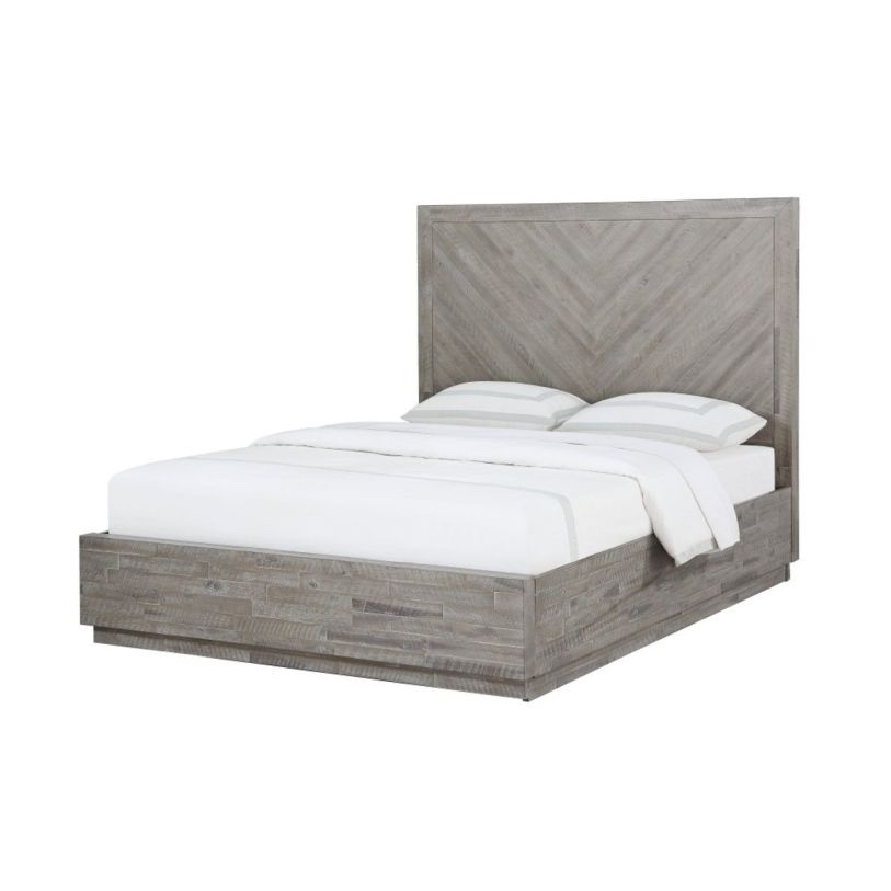 (Incomplete Rails Only) Modus Furniture Alexandra King Storage Bed in Rustic Latte