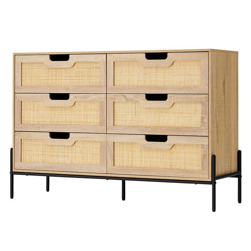 Anandwati Iron 6 - Drawer Accent Chest Color: Wood
