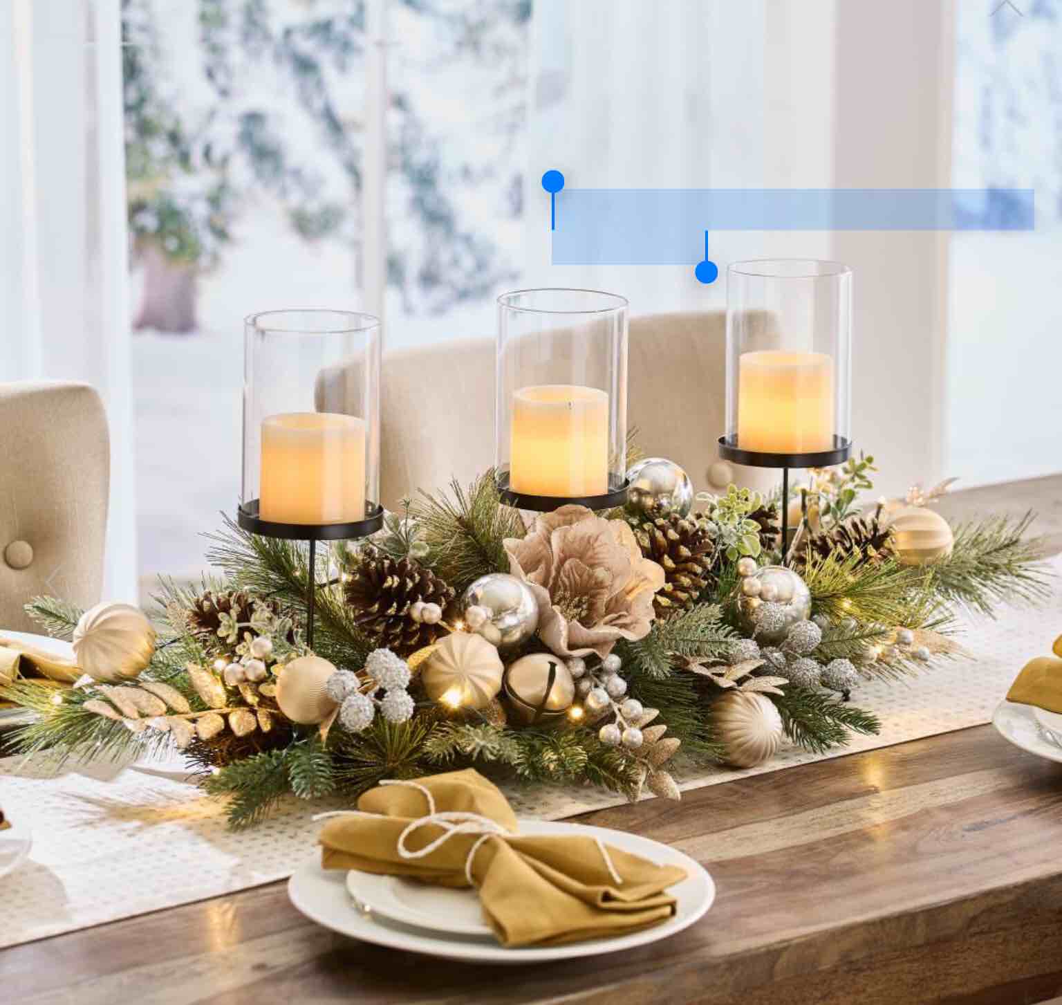 The Prelit Champagne And Silver Centerpiece