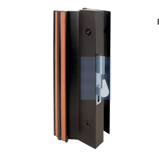 Prime-Line C 1001 Sliding Glass Door Handle Set, 4-15/16 In., Extruded Aluminum, Black (Single Pack)