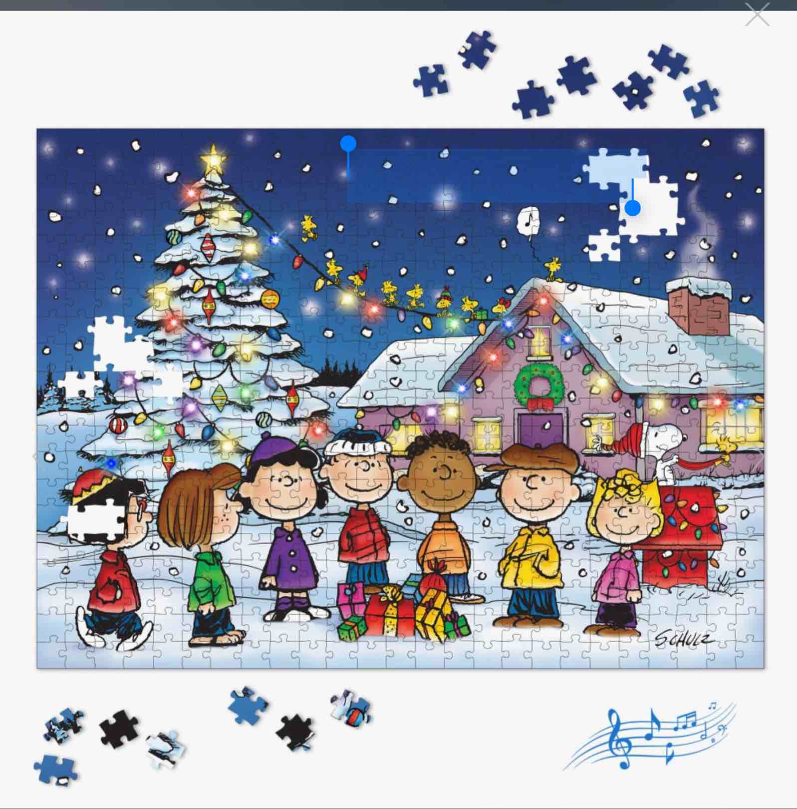 The 500-Piece Illuminated Peanuts Holiday Jigsaw Puzzle