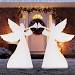 Poen 27 Inch Set of 2 Outdoor Christmas Angel Yard Sign with 4 Ground Stakes Outdoor Nativity Yard Decoration Christmas Outdoor Large Decorations for Christmas Lawn Garden Home Party Decor