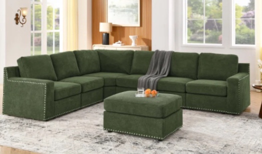 Calianna 8 - Piece Upholstered Sectional (incomplete 1 box only consisting of ottoman)