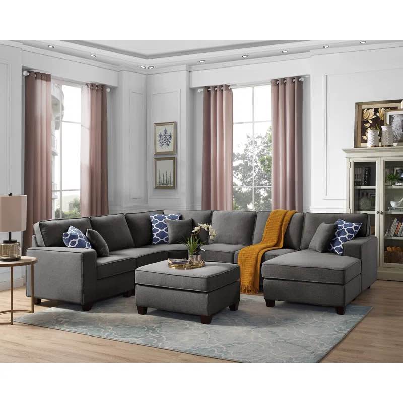 Wyrick 7 - Piece Upholstered Sectional (incomplete 2 boxes only consisting of chaise and corner chair)