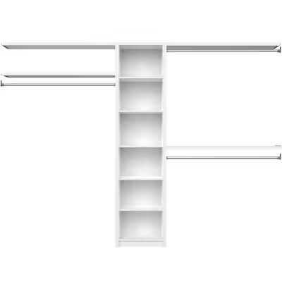 ClosetMaid SpaceCreations 3.5-Feet to 9.5-Feet W x 84-Feet H White Solid Shelving Wood (incomplete 1 box only)
