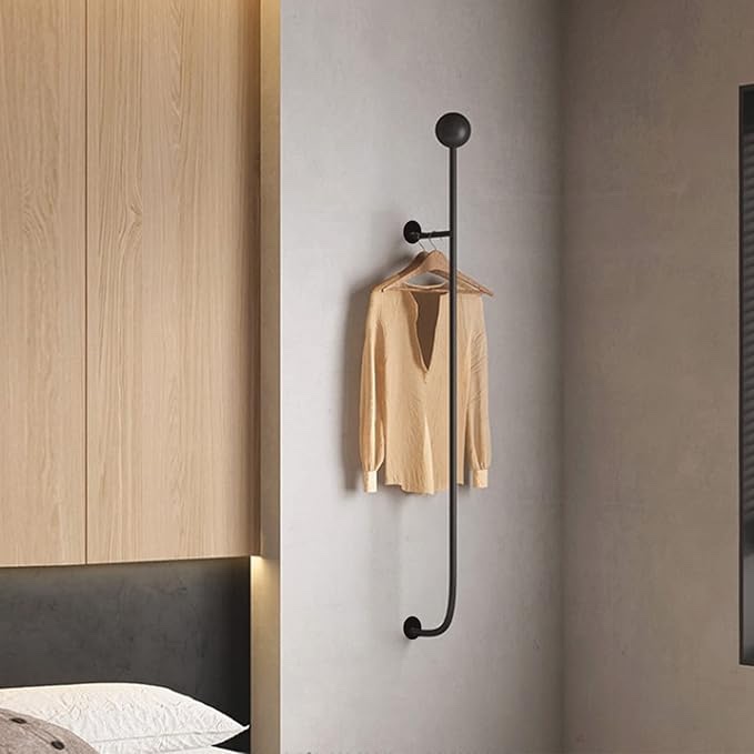 Coat Rack,Wall Mounted Metal Coat Rack Hat Rack Modern Clothes Storage Rack for Bags,Caps,Towel,Jackets,Bedroom Living Room Entryway Office Organizer Racks
