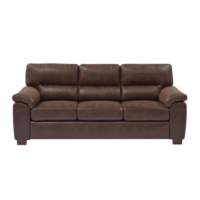 81'' Faux Leather Sofa (incomplete 1 box only consisting of arms)