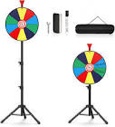 DarNBuy 16 inches Spinning Prize Wheel, 10 Slots Floor Spinner - Tabletop Heavy Duty Base Roulette Wheel for Carnival, Trade Show, Win Fortune Spin Games