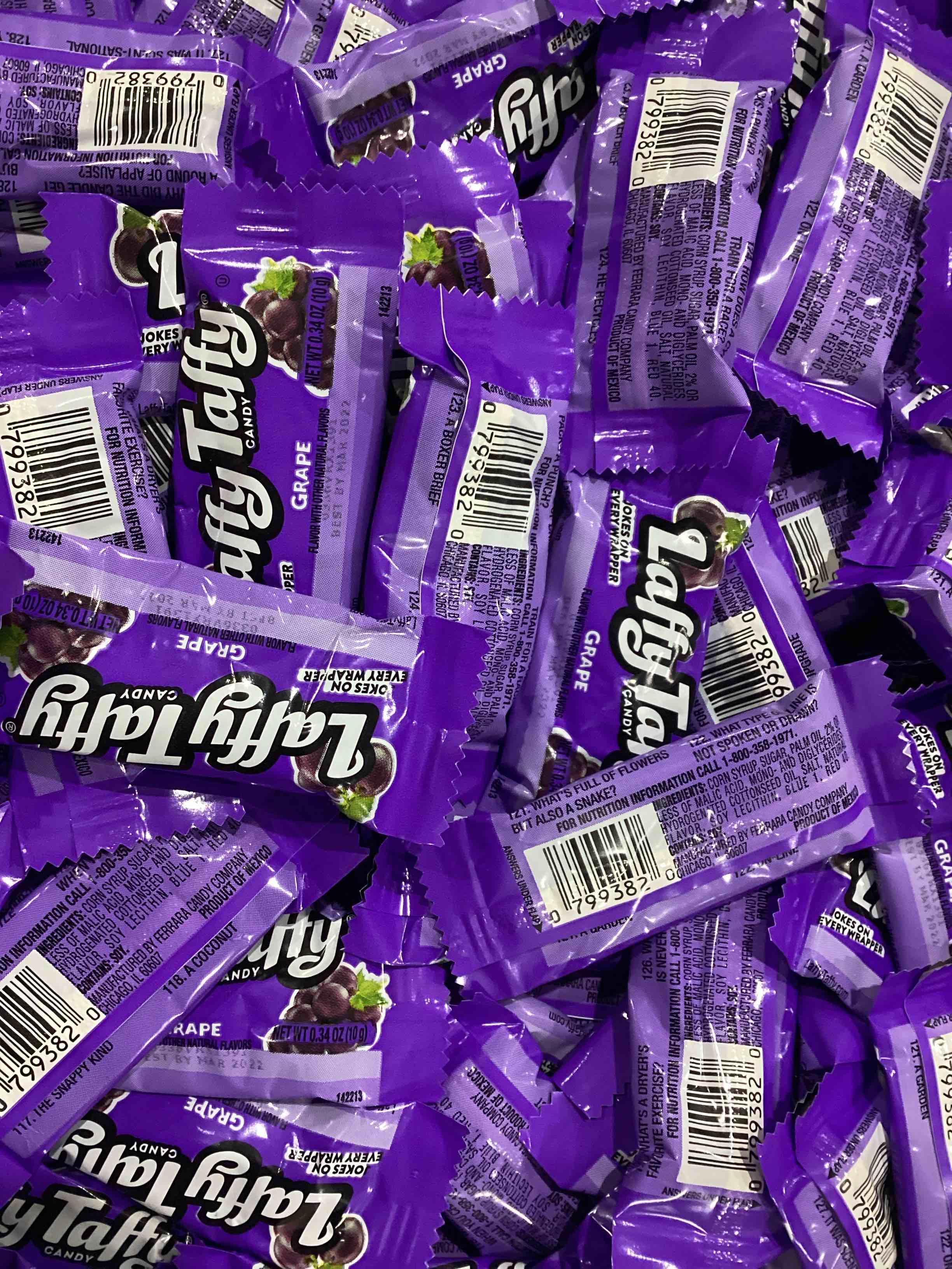 laffy taffy grape 24lb case (exp: MAR2022)
