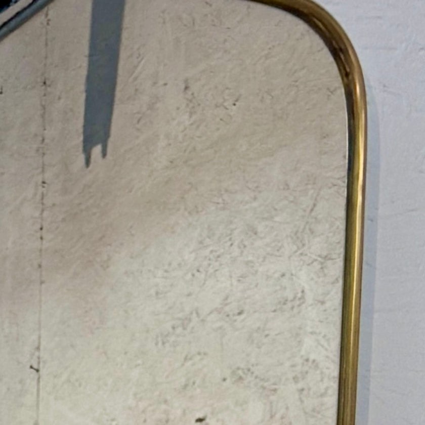 Italian Modern Brass Frame Mirror