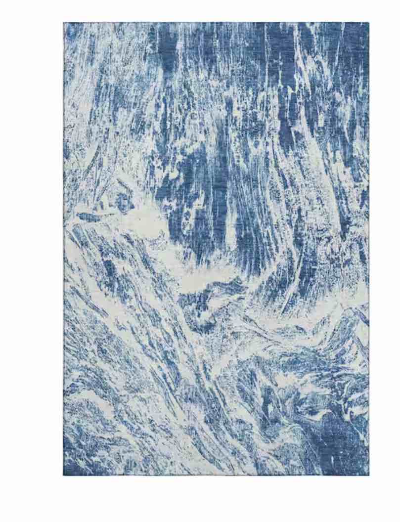 mayfield premium machine washable abstract amf971 navy 5 ft. x 7 ft. 6 in. area rug