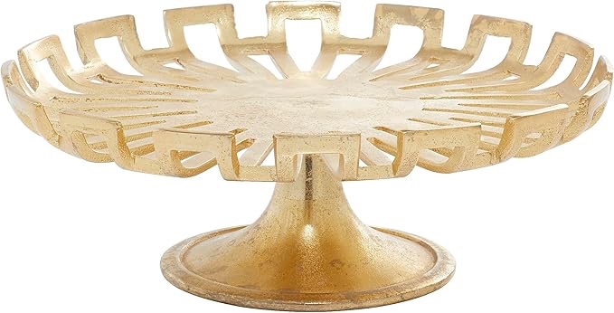 (similar)deco 79 contemporary cake stand, 5" h x 15" l, metallic silver finish