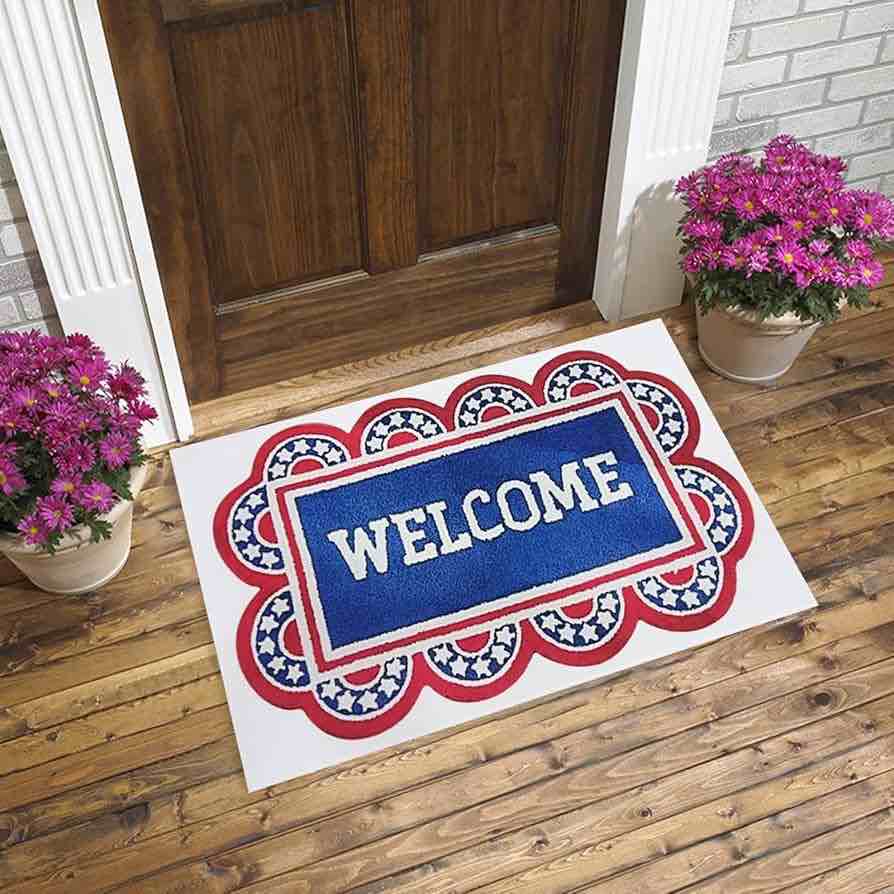 similar))))) Amazon.com: 4th of July Decorations Patriotic Door Mats Indoor Runner Fourth of July Kitchen Rugs Non-Slip Hello Summer Coir Doormat Memorial Day Decor House Decor 
