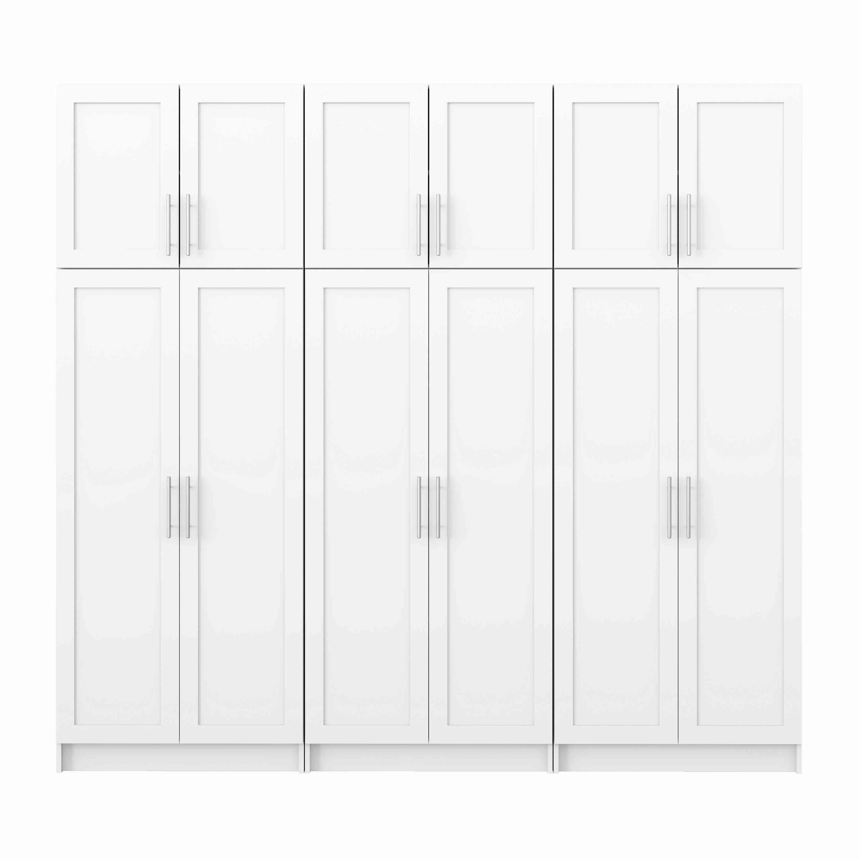 Whiffen Elite 6 Piece Storage Cabinet Set with Panel Doors 16.75" D x 96" W x 89" H ( incomplete ) 