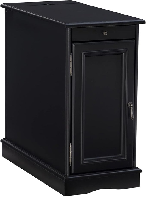 Powell Furniture Barron Accent Table, Black, Small,