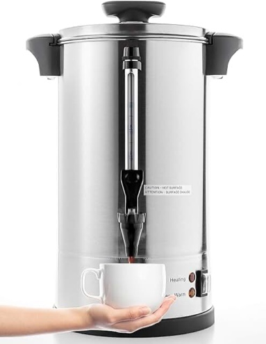 SYBO SR-CP-100B Commercial Grade Stainless Steel Percolate Coffee Maker Hot Water Urn for Catering, 