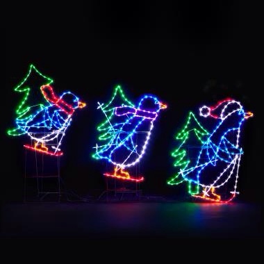 the animated skiing penguins