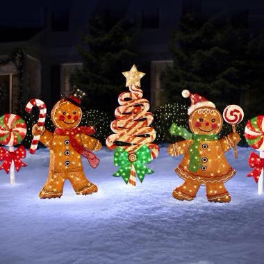 the 4' twinkling gingerbread man