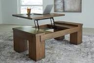 incomplete only 1 box) Rosswain Lift-Top Coffee Table