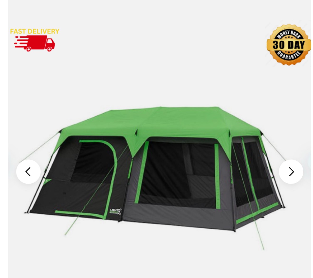 10 Person Instant Caninet Tent With Light Shield Technology