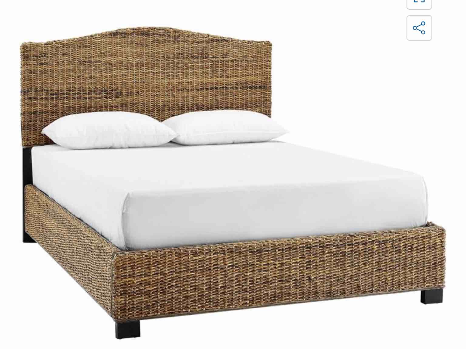 Serena King Footboard And Rails Banana Leaf - Footboard, Side Rails, & Slats ( king ) 