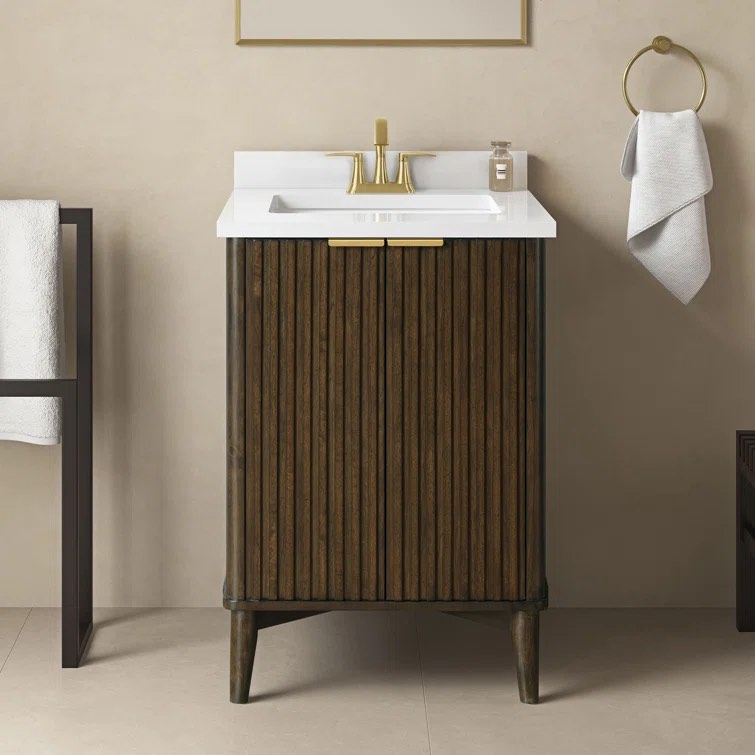 Dark Walnut Gabi 24 in. Single Bathroom Vanity