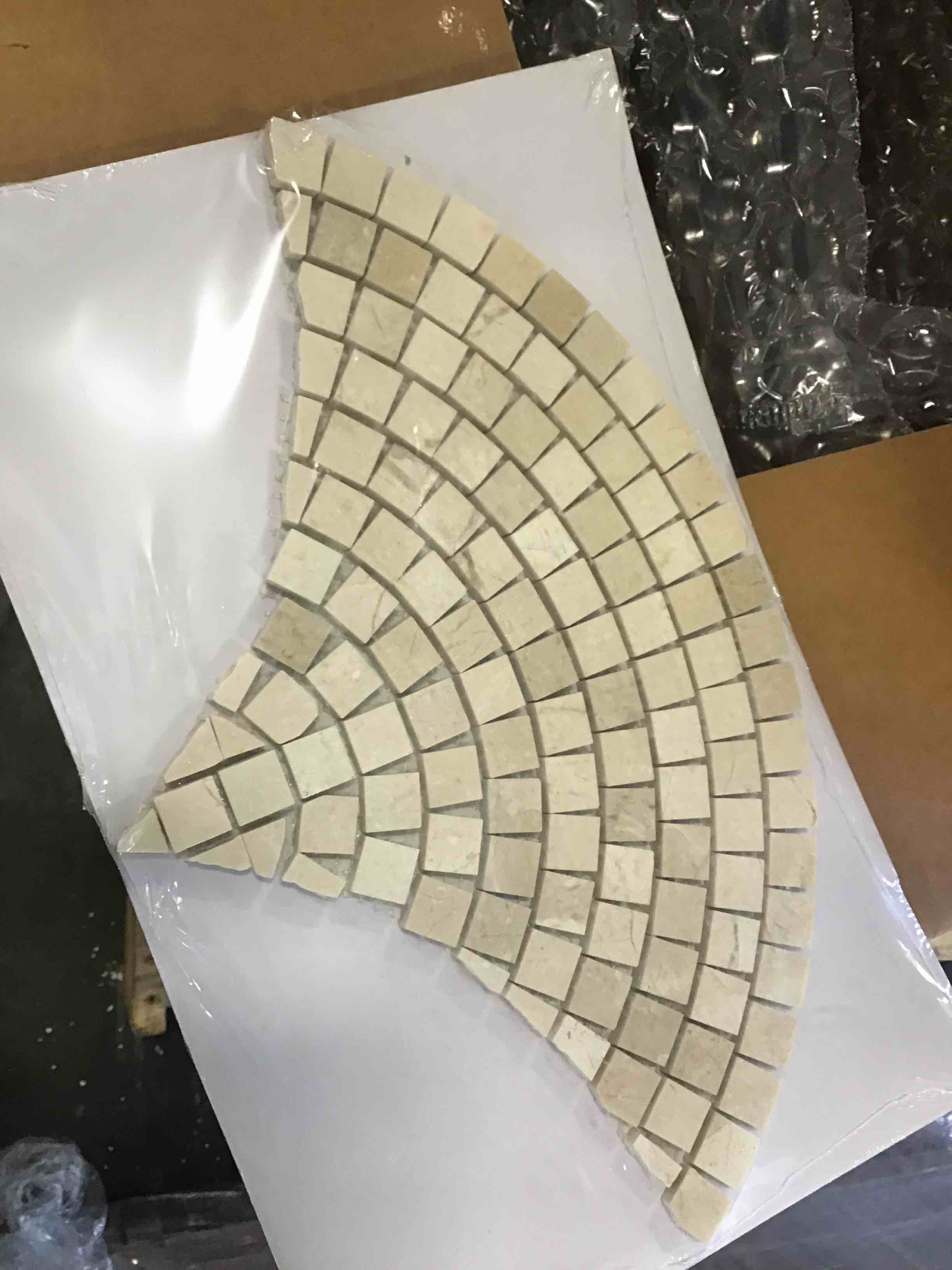 12.6" x 7.28" Marble Mosaic Sheet Subway Wall & Floor Tile 1 pcs 