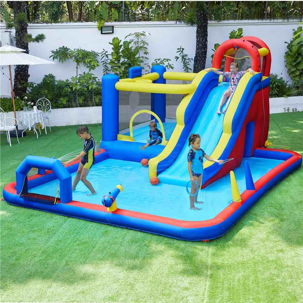 2.3' x 2.4' Inflatable Water Slide with Air Blower ( incomplete ) 