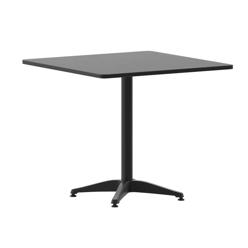 Siward Square Aluminum Smooth Top Indoor-Outdoor Table with Base ( incomplete only 4 bases ) 