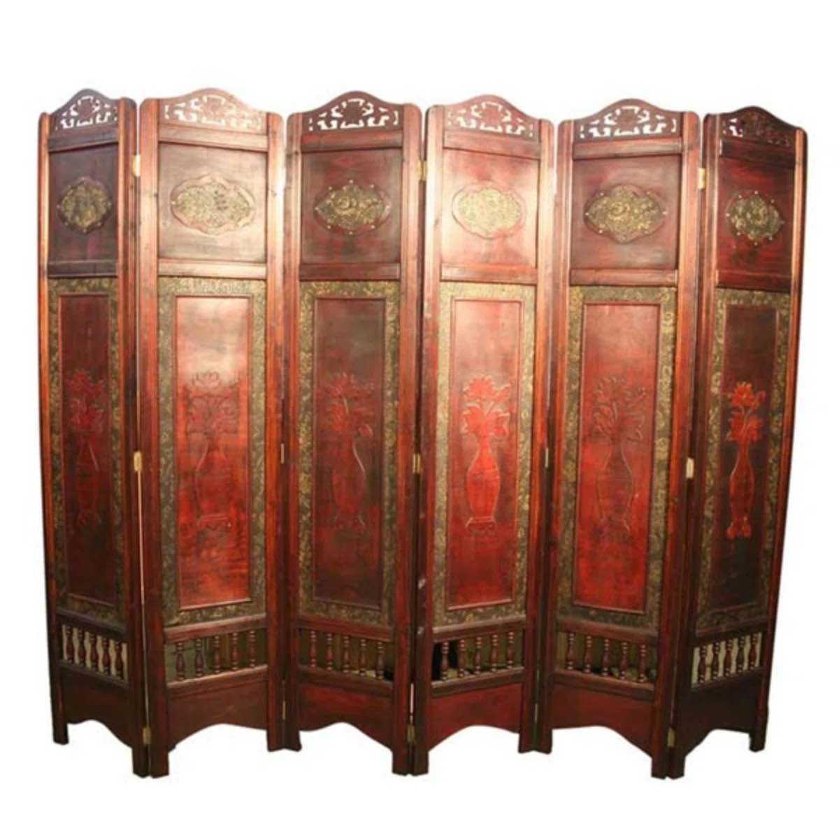 - Freidrich 96'' W x 72'' H 6 - Panel Solid Wood Folding Room Divider